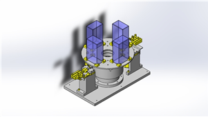 SolidWorks机械工件设备简易分度转台三维模型