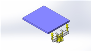 SolidWorks机械设计托盘传送挡块三维模型