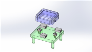 SolidWorks机械设备工件定位机构三维模型