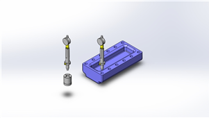 SolidWorks机械设备工件深度计设计模型