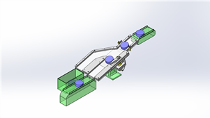SolidWorks机械设备工件格品排出三维模型