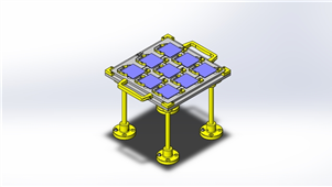SolidWorks机械设备电路板定位托盘三维设计