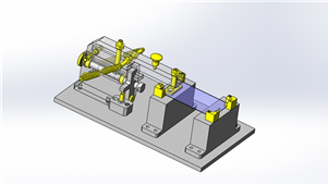 SolidWorks机械设备固定力手动夹紧三维模型