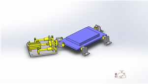 SolidWorks机械设备工件定位三维模型