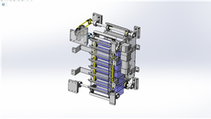 SolidWorks机械设备托盘升降机三维模型