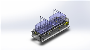 SolidWorks机械设计筐体传送链条输送机三维模型