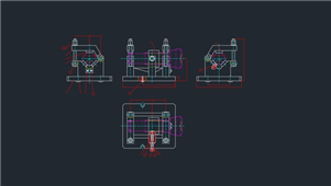 AutoCAD机械铣夹具装配总图纸