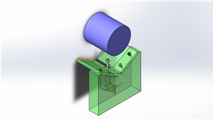 solidworks机械设备非圆柱形工件三维模型