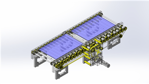 solidworks机械设计玻璃电路板输送机3D模型