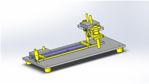 solidworks机械设备薄片切割测试夹具三维模型