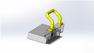 solidworks机械设备零件简易弯曲夹具三维模型