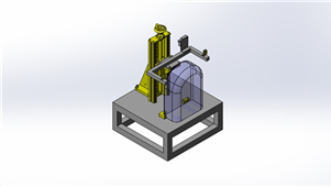 solidworks机械设备简易测量机三维模型