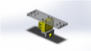 solidworks机械设备滑台定位三维模型