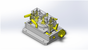 solidworks机械设备2轴调节机构三维模型