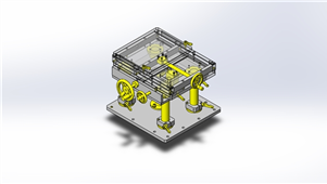 solidworks机械设备简易手动3轴组件三维模型
