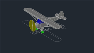 AutoCAD飞机模型图纸PLA0001