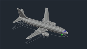 AutoCAD飞机模型图纸PLA0004