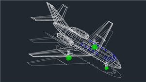AutoCAD机械飞机模型图纸PLA0005