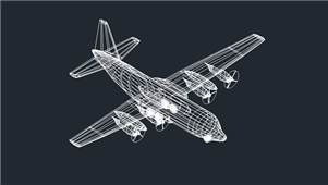 AutoCAD机械飞机模型图纸PLA0018