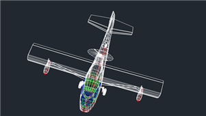 AutoCAD机械飞机模型图纸PLA0019