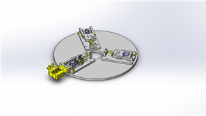 solidworks机械设备驱动式工件夹三维模型