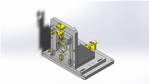 Solidworks机械设备简易3轴调整三维模型