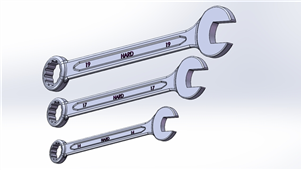 SolidWorks设计三款开口扳手设备模型