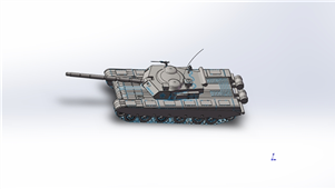 坦克三维建模图纸 SOLIDWORKS设计