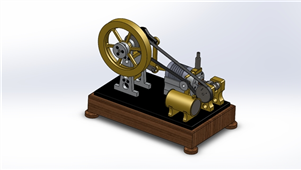 solidworks机械设计活塞发动机三维模型