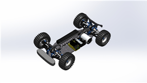 Soldwroks电动遥控车 维底盘骨架 3D模型建模