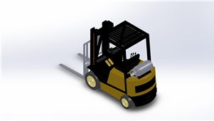 Solidworks机械设备叉车设计三维模型