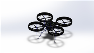 solidworks设计旋翼飞机器3D模型飞机