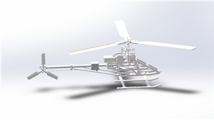 三维软件通用 电动直升机3D模型