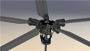 solidworks机械直升机浆叶 飞机模型 3D模型