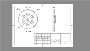 AutoCAD机械零件齿轮图纸