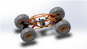 solidworks产品设备攀岩车3D模型