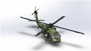 solidworks机械设备直升机三维模型