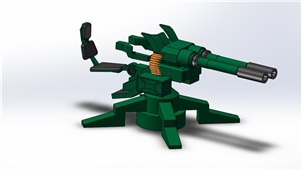 solidworks机械设备激光枪 3D模型