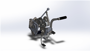 Solidworks机械设备摩托车变速箱3D模型