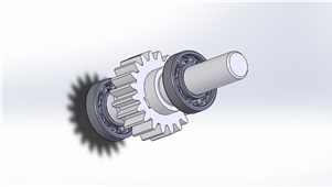 Solidworks机械设备高速轴小齿轮3D模型