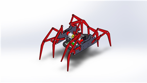 solidworks机械设计蜘蛛机器人3D模型