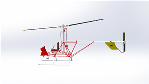 solidworks机械设计直升机3D模型