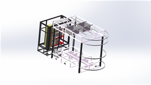 solidworks机械厕所管路框架模型装配体