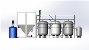 solidworks机械设计污水处理站三维模型