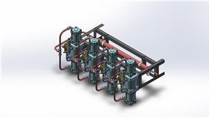 solidworks机械设备增压泵站三维模型