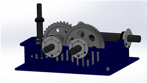 Solidworks机械设备多级齿轮箱设备模型