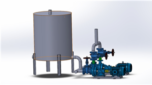 solidworks机械设备磷化氢酸罐三维模型