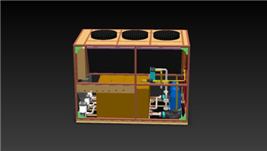 solidworks机械设备冷却器三维模型