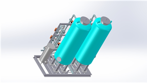 solidworks机械设备混合离子交换柱三维模型