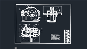 AutoCAD机械减速器装备图纸